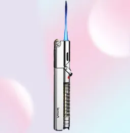 Aomai Jet 라이터 연료 가시 방풍 토치 보안 잠금 직선 화염 리필 가능한 가스 창.