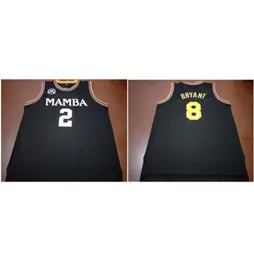 Custom 604 Youth women Rare 2in1 Jersey Front 2 and Back 8 Mamba Gigi K B College Jersey Size S4XL or custom any name or num5256878