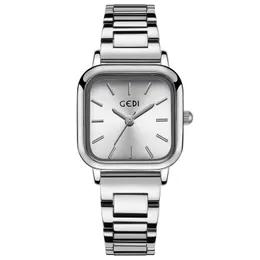 Paslanmaz çelik kuvars saat moda kol saatleri yüksek kaliteli kadınlar izliyor gündelik kare roman ölçekli kol saat