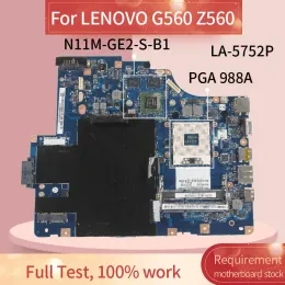 Материнская плата 71FR1938117 Материнская плата ноутбука для Lenovo G560 Z560 Mainborbook LA5752P PGA 988A HM55 N11MGE2SB1