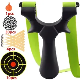 Arrow Outdoor Precision Shooting Slingsshot 4 Serie Sichtharz integriert Schleuder Zielpapier Stahl Ball Flaches Gummi -Band -Übung