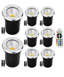 8 Pack 5W underjordiska lampor Lågspänningslandskap Ljus ACDC 12V24V 900LUMENS LED -lampor IP67 Vattentät utomhusbelysning G3074527