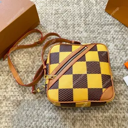 Шахматные мужские дизайнерские пакеты Messenger Shocale Damier Pop Cated Canvas Bag 24 Spring Men's Chess Simbag