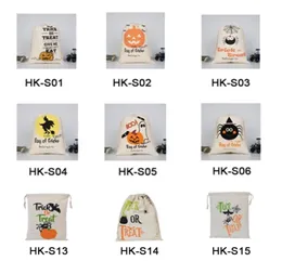 2021 Halloween Sack Dekoration Große Bio -Bio -Bonbonbonbonbonbon -Sacks Kinder Geschenke Draw -String -Tasche mit 9 Styels1168895