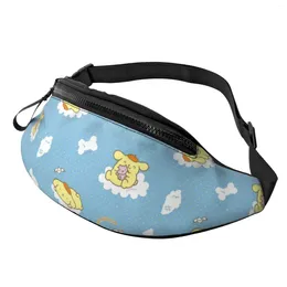 Plecak pies japońska kreskówka Summer Fanny Pack Bag School Travel Polyester Casual Unisex Mini One Rozmiar na świeżym powietrzu