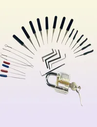 Portas Locks Locksmith Tool Kit Beginner LockPicking Game Definir várias ferramentas Clear Lock Combination Presentes engraçados para homens 2209063690918