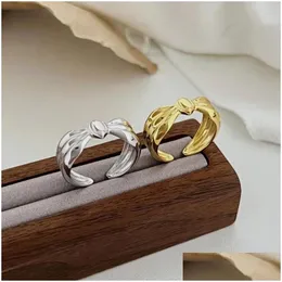 Rings de cluster Karachis Japão e Coras do Sul S925 Sterling Sier Ring com projeção personalizada de design de nicho de nicho de moda j dhjb3