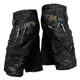 Camouflage Cargo Shorts Mens Summer Quick Drying Multiple Pockets Military Pants Outdoor Hiking Fishing Thin Shorts Male Jogger 240410