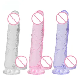 Realistisk TPE Penis Dildo med stark sugkopp G-Spot Masturbation Artificial Adult Products Sexiga leksaker för kvinnlig manlig gay