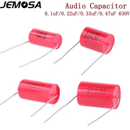 Cabos Capacitor de áudio 0,1UF 0,22UF 0,33UF 0,47UF 630V DC Divisor de acoplador HiFi Capacitor de áudio de grau HiFi para amplificador de guitarra de tubo vintage