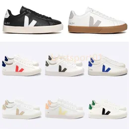 غير رسمي 2005 الفرنسية البرازيلية الخضراء Green Low-Carbon Life v Organic Cotton Flats Platform Sneakers Women Classic White Designer Shoes Mens B1