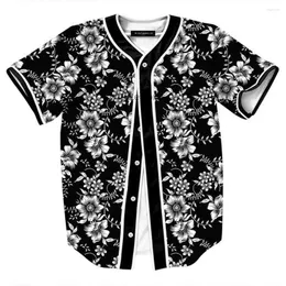 Mens T Shirts Unisex Single Breasted Shirt Summer Casual Overshirt Baseball Jersey Teen Hip Hop Party Streetwear