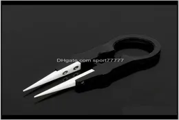 플라이어 수제 도구 홈 정원 드롭 배달 2021 다기능 증기 vaper 세라믹 단열 헤드 핀셋 겸손 블랙 TZHT2960021