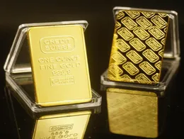 Collezione artigianale 1 oz 24k dorati Credit Suisse Gold Bar Bullion Regalo di business molto bello con diversi serials Numero9409092