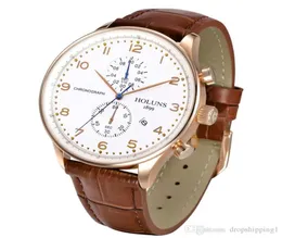 2022 Holuns Quartz Watches Männer Business Herren LUXURURY SICHER WASGERFORTE SPORTS Populär Herren Handgelder Lederschirm Uhren Uhren 3104883