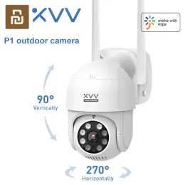 System XiaoVV屋外カメラ2K Pro 1296p HD WebCam 360 IPセキュリティ監視カメラIP66ヒューマノイドモバイル検出ワイヤレスカムのMIのワイヤレスカム