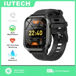 Watches IUtech Y1 Smart Watch 2.01 "Touch Full Touch Bluetooth اتصل بالهاتف المضاد للماء الرياضة للياقة البدنية للرجال ساعة الذكية