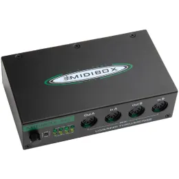 Kabel Midi Box Musikinstrumente USB MIDI -Schnittstelle Überführen Sie durch Box 64 MIDI -Kanäle Gitarren -Teile -Zubehör