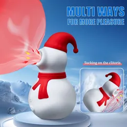 Snowman Sucking Vibrators Female Clitoris Stimulator Vagina Oral Nipple Stimulation 10 Modes Massager For Women Adult sexy Toys