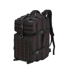 Ryggsäck svart 45l 3p taktiska män stor militär väska armé utomhus klättring ryggsäck sport mochila camping vandring vandring