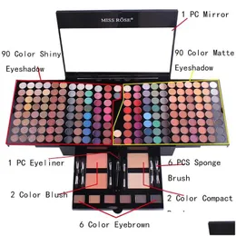 Make -up -Sets langlebige wasserdichte Schimmer Kit Glitzer Matte weiche Lidschatten Palette Set Frauen 180 Farben