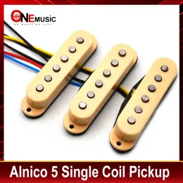 الغيتار Alnico 5 لفائف مفردة متداخلة أعلى الألياف بكرة بيك آب الغيتار الكهربائية الغيتار الرقبة/الأوسط/جسر 50/50/52 مم ل Guitar Guitar