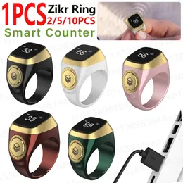 BluetoothCompatible 51 elektroniska digitala räknare för iqibla app 20mm18mm smart tally counter ring 5 böntid muslimer 240415