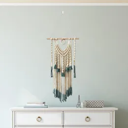 Taquestres chiques macrame tapeçaria parede pendurada boho pendente arte pendente de pendente para dormitório decoração de quarto de berçário