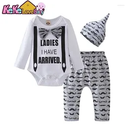 Clothing Sets Baby Boy Clothes Born Infant Set Gentleman Tops For Toddler Boys Outfit Suit Pants Hat 3Pcs Babyboy