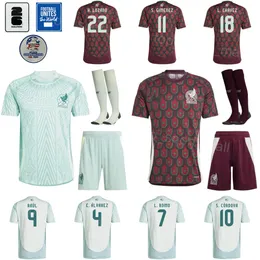 Homem Juventude 24 25 Copa América México Romo Jersey da Jersey Nacional 11 Gimenez 9 Jimenez 9 Raul 10 Santos 16 Herrera 11 Vega Vega Cordova Guardad Futebol Kits Kits