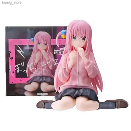 Figuras de brinquedo de ação 8cm gotoh hitori anime figura bocchi the rock g fofo menina ajoelhada modelo pvc q versão childrens boneca coleta de presentes y240415