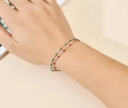 Mode smycken zmzy lyxig original rostfritt stål armband för kvinna länk emaljpärlor damer armband smycken pulseira7867027