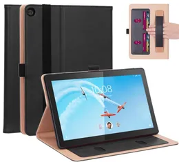 Bokflip Cover Case för Lenovo Tab M10 TBX605F TBX605L TBX505F 101 tum surfplatta med stativ med handbandskort slots1746107