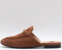 مصممة نساء برينستاون Slippers البغال البغال المتسكع لسلسلة المعادن