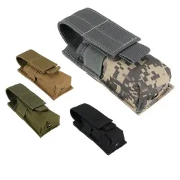 Tactical 360 graus de lanterna rotatável Capa da tocha da bolsa para capa de tocha de cinto Kits de sobrevivência de acessórios de iluminação de caça