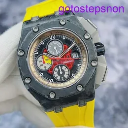 حصري AP WRIST Watch Royal Oak Offshore Series 26290io Lin Zhiying نفس الكربون المزور الكربون/التيتانيوم ميكانيكي ميكانيكي الساق