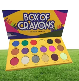 2022 Schachtel der Crayons Lidschatten Palette 18 Farbe Schimmer Matte Lidschatten Make -up Palette6077686
