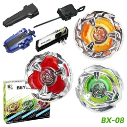 Beyblade metal fusion burst gyroscope X series BX08 three in one with transmitter handle color box toy set 240411