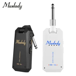 Cables Muslady MD5G Wireless 5.8G Guitar System Audio Transmitter Receiver ISM Band for Electric Bass Guitars Amplifier Accessories