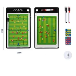 Fotboll Tactical Board Magnetic Football Coaching Urklipp för träningsmatch Portable Strategy 240407