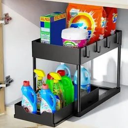 Mutfak Depolama Lavabo Organizer Kayan 2 Layerrack Çok Amaçlı Alan Tasarlama Tutucu Dolabı Banyo Masaüstü Kiler