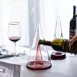 Творческое изготовление стеклянного винного вина Crystal красное кувшин Brandy Pourer Aerator Aerator Bottle Bottle Home Restaurant Bar Supplies 240415