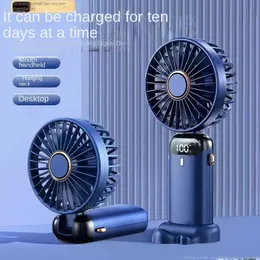 3000MAH USB Fan Handhell Mini Studente portatile Small Digital Display pieghevole 7-12 ore Desktop Electric Fans 240415