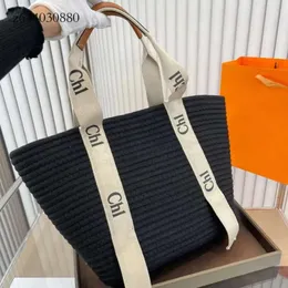 Chl Bag Woody Straw Raffias 상점 가방 가방 여성 핸드백 여름 크로 셰 뜨개질 바구니 토트 가방 여성 직조 Pochette Mens 크로스 바디 클러치 여행 숄더 가방 582