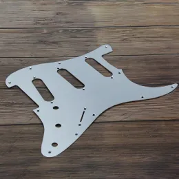 케이블 Fleor Metal Aluminum Pickguard SSS 일렉트릭 기타 픽 가드 스크래치 플레이트 11 홀, 금/실버/블랙 선택