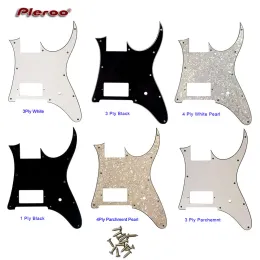 Pegs Pleroo Custom Guitar Parts For MIJ Ibanez RG 350 EX Guitar Pickguard Blank With Bridge Humbucker Pickup Scratch Plate Black