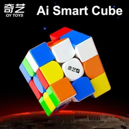 Magic Cubes 2024 Ny version Qiyi Ai Smart Magnetic Magic Cube 3x3x3 Professional Speed ​​Puzzle 3x3 33 Barn Toy Qy Speedcube Cubo Magicol2404