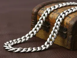 S925 Серебряная сеть серебряной цепи Thaisilver Hip Hop Cuban Che Chain Мужчины Женские ожерелье -ожерелье для мальчиков девочки для девочек CHAN