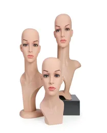 Teste di manichino femminile per i gioielli per il cappello da abbigliamento e una parrucca per far esplodere i capelli o scattare materiale plastico in PVC Europe Style e può scendere7093148