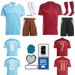 Mann Jugend 24 25 Euro -Pokal Belgien Fußball -Trikot -Nationalmannschaft 5 Vertonghen 19 Bakayoko 3 Theate 14 Lukebakio 10 Hazard 7 de Bruyne 14 Mertens Football Shirt Kits Kits Team